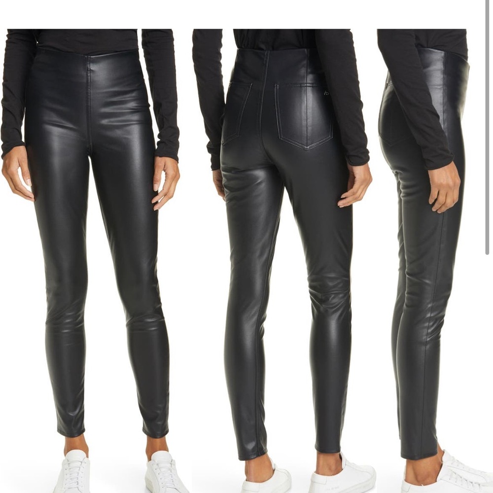 Rag & bone Nina high waist leather skinny pants